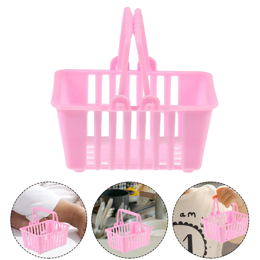 

Mini Shopping Baskets Playing House Baskets Kids Small Candy Baskets Model Doll House Furniture For Dollhouse Decor
