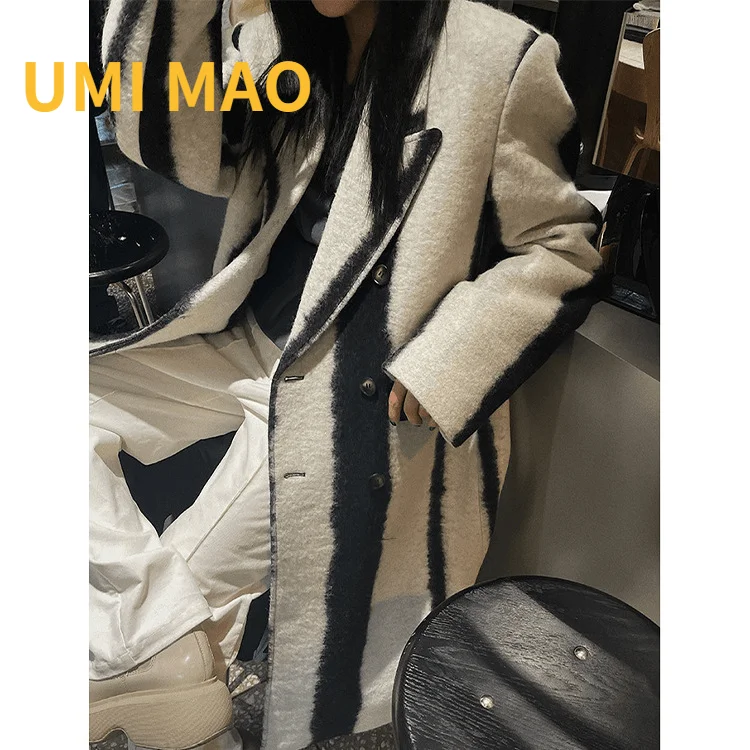 Фото Осенне-зимнее женское пальто UMI MAO новинка 2022 стильные женские универсальные