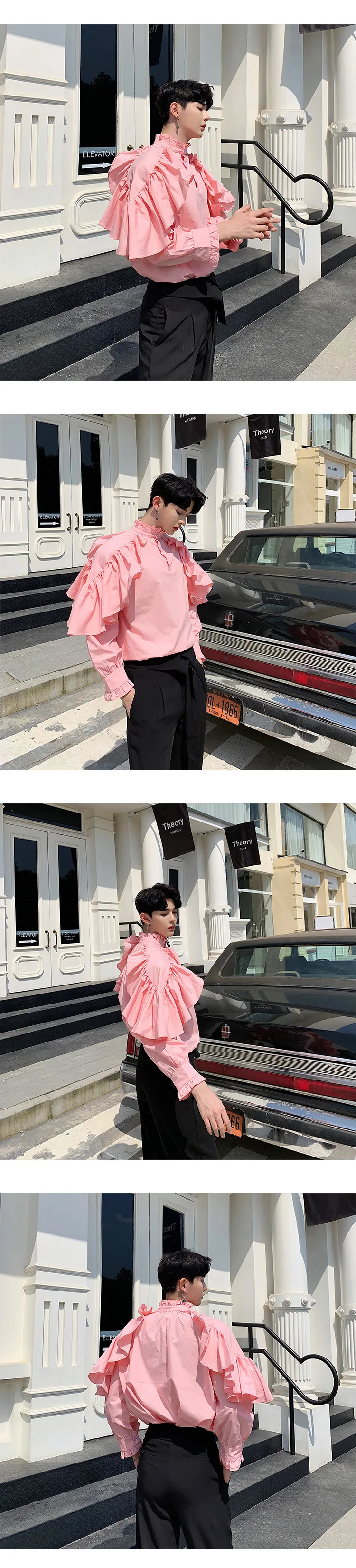 Description Picture 5 of itemY2K Original Collar Flounce Shoulder זארה נשים חולצות 2022 shirts festival hombre zapatos hombre vestir kemeja pria korea style