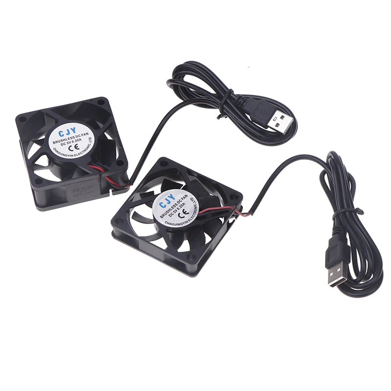 Cooling Fan Gaming Cooling Fan 1PC PC Computer Case Cooler 60mm USB Fan 5V Brushless Cooling Fans For Raspberry Radiator Ventilation Oil Bearing