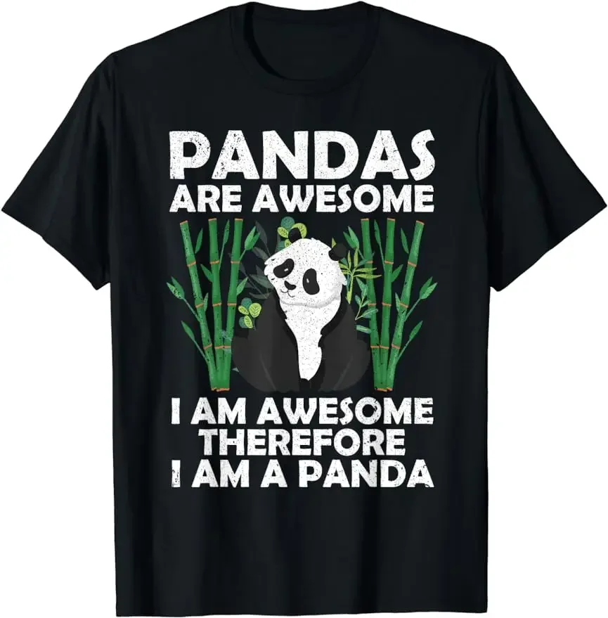 Cute Panda Graphic Custom Printed Summer T-Shirt