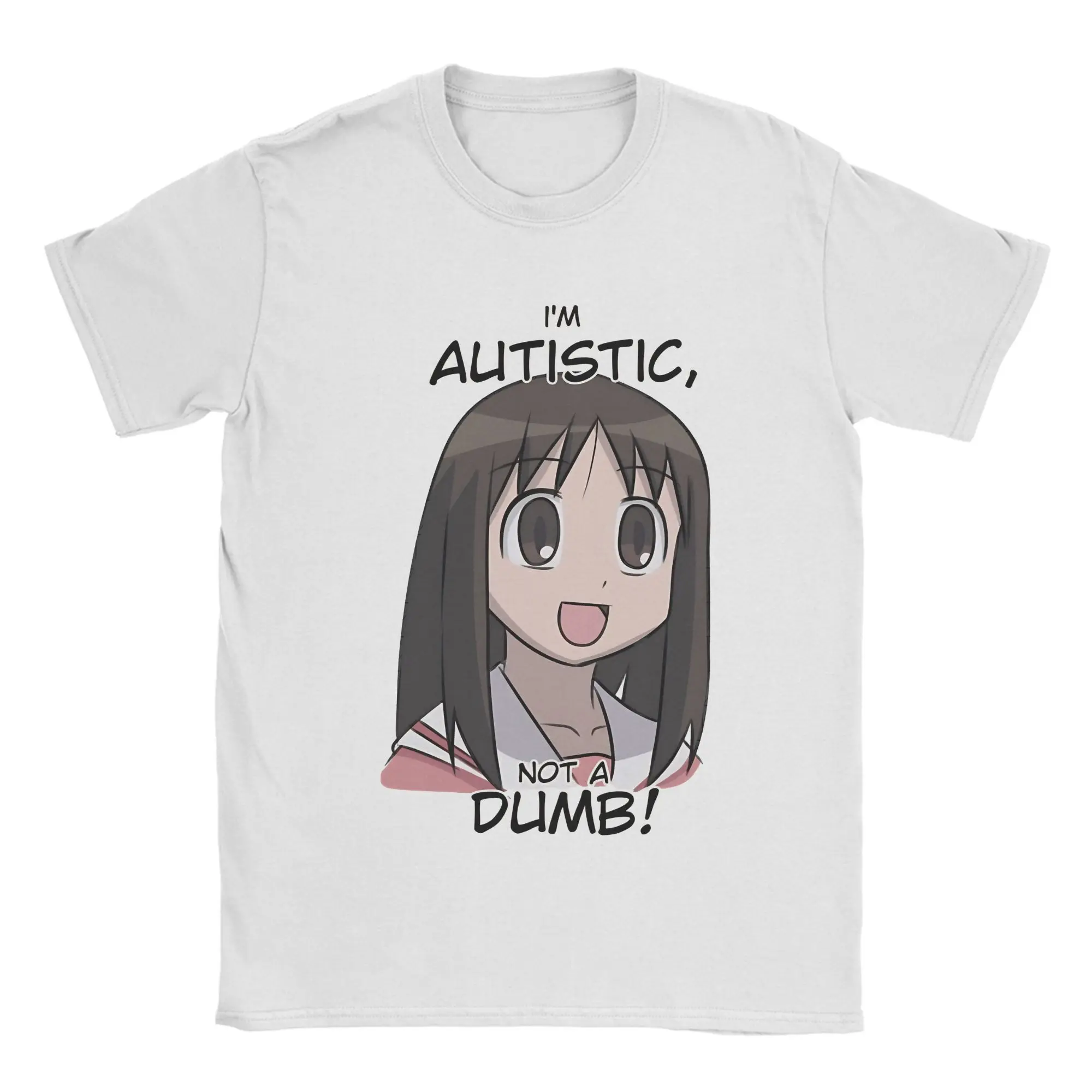 Ayumu Osaka Aufkleber Anime Meme Autistisch Azumanga Daioh T-Shirts Herren Baumwolle Neuheit T-Shirts O-Ausschnitt T-Shirt Tops Geschenkidee