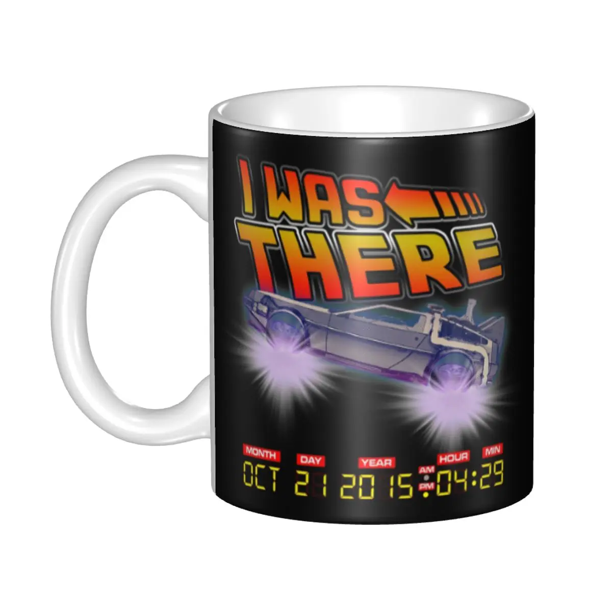 Customized Back to the Future Ceramic Mug - Sci-Fi Inspired Tea, Milk, Coffee & Beer Cup for Outdoor and Work Adventures