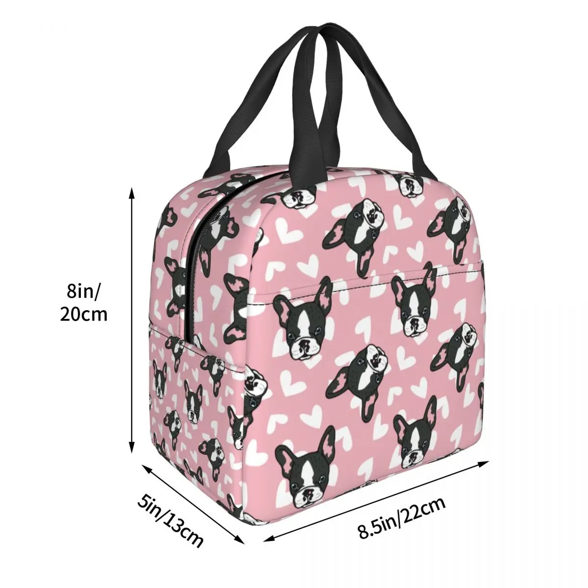 Lunch Bags for Men Women Bulldog Dog Thermal Cooler Portable School Animal Oxford Lunch Box Handbags