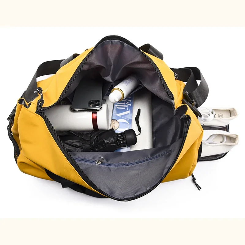Sports Bag For Women Gym Bag Dry Wet Swim Bags Large Waterproof Nylon Yoga Mat Bag with Shoe Compartent Light Weekend Travel Bag 4