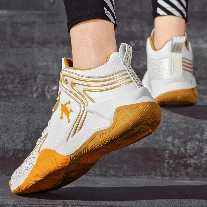 Brand Professional Men's Basketball Shoes Women's Basketball Sneakers Non-slip High-top Couple Breathable Training Shoes 35-45