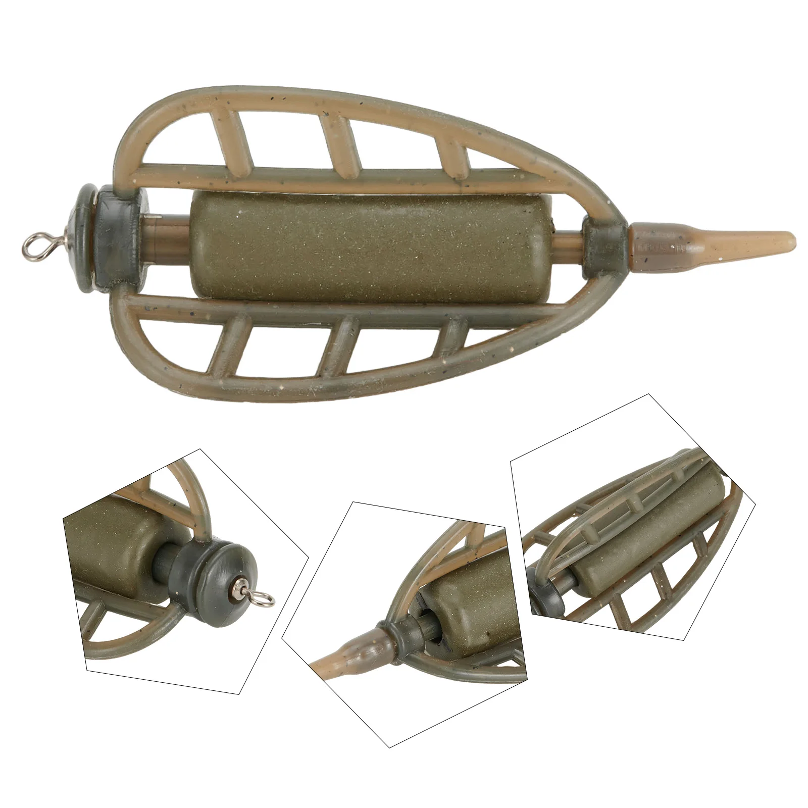 

Fishing Feeder Bait Cage Fishing Terminal Tackle Soft Cad Pot 40/50/60/70/80g Carp Fishing Bait Holder Tool Accessories
