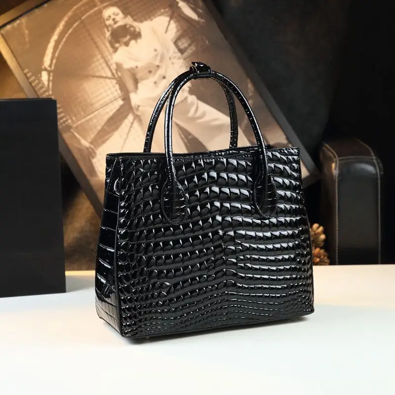 

Shoulder Bag for Women 2023 New Luxury Designer Handbags Crocodile Genuine Leather Messenger Bag Ladies Crossbody Top Handle Bag