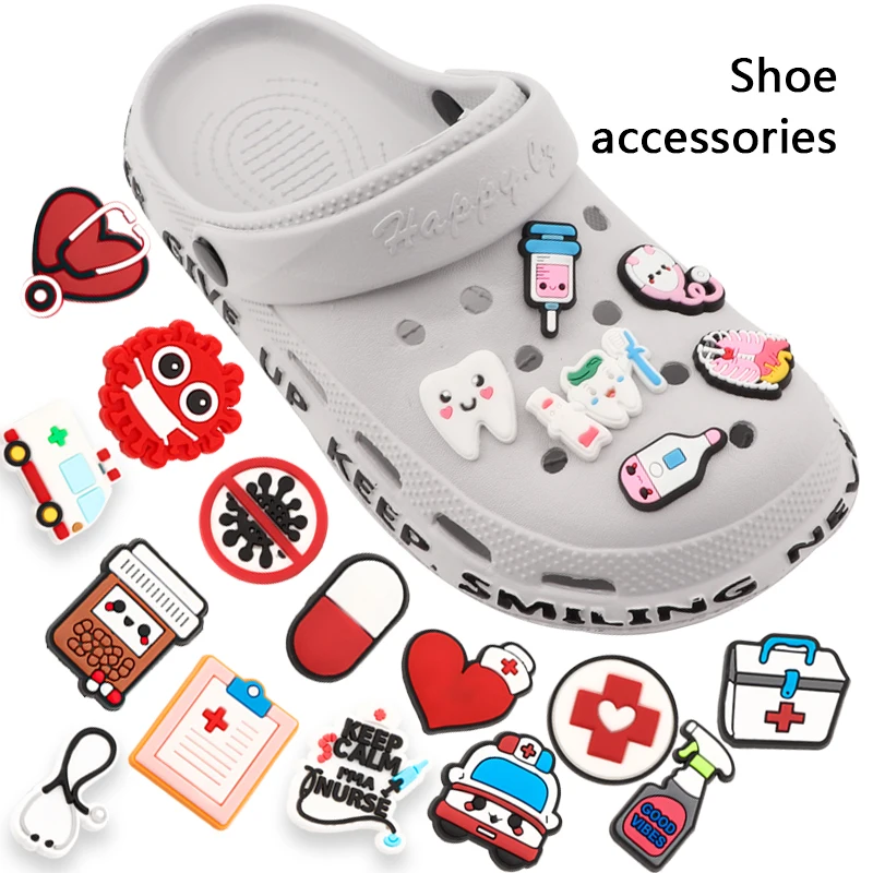 

Doctor Nurse Shoe Charms Accessories for Boys Girls DIY Jeans Kids Women Badge X-mas Gifts Birthday Party Favors Pins