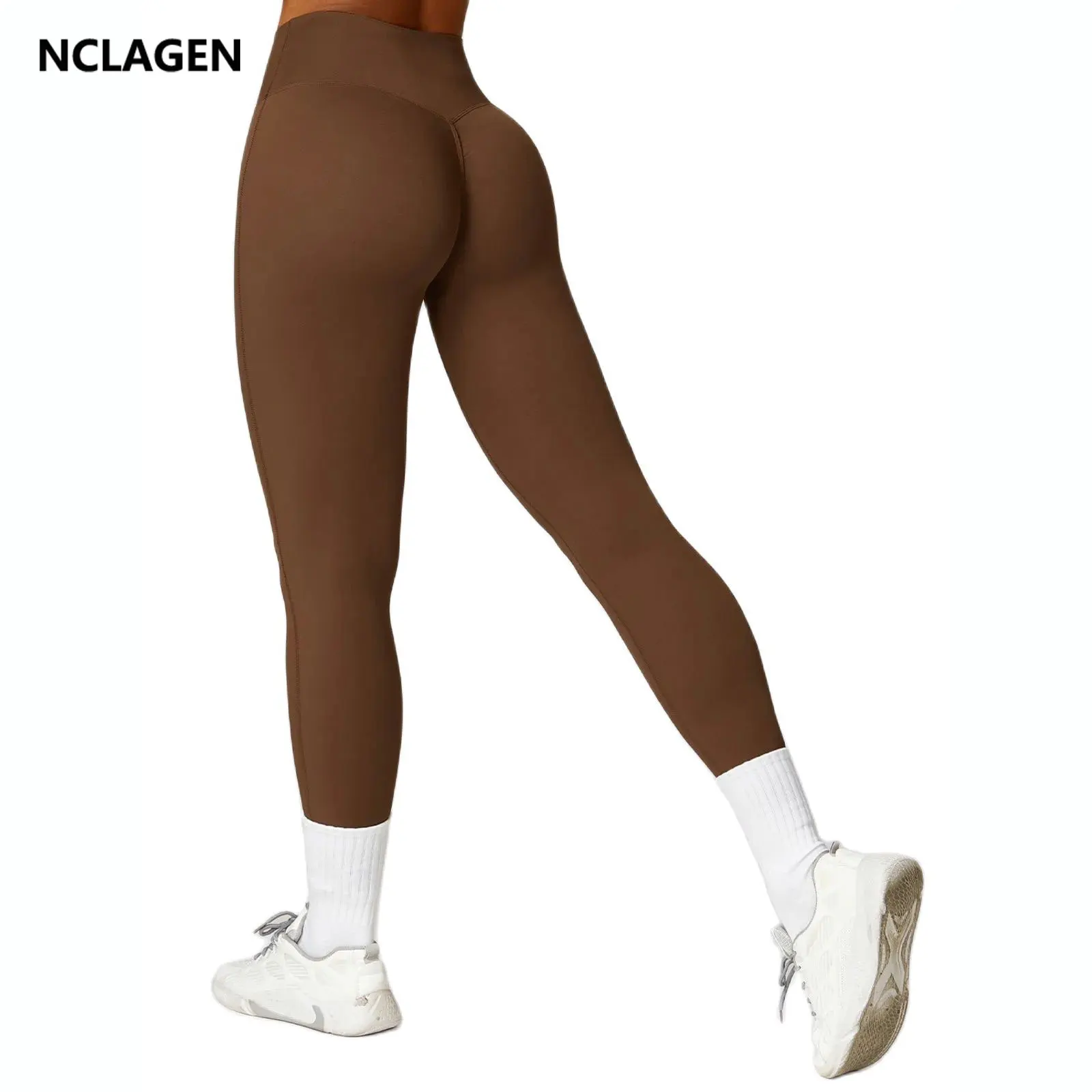 

NCLAGEN Sport Yoga Leggings Hip Lifting High Waist Fitness Pants Outdoor Running Sports Tights Workout Breathable GYM Running