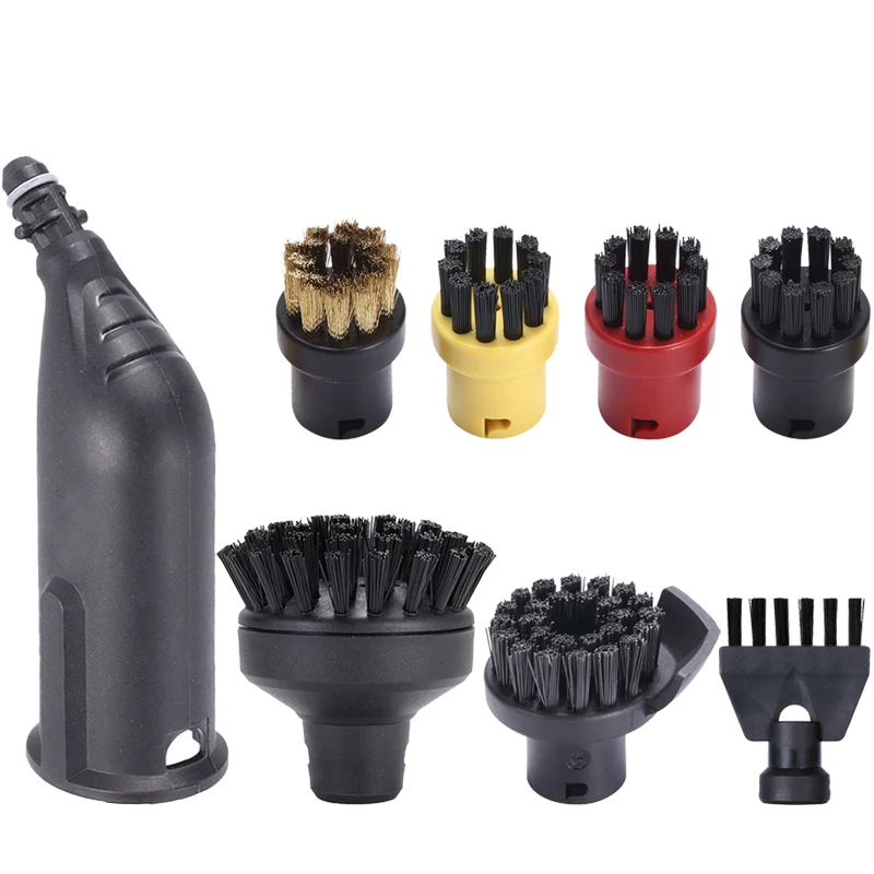 Cleaning Brush For Karcher SC2 SC3 SC4 SC5 SC7 Steam Cleaner Attachments Round Sprinkler Brushes Head Extension Nozzle Head 8pcs brass wire brush nozzles suitable for karcher sc1 sc2 sc3 sc4 sc5 steam cleaner 100% brand new and high quality