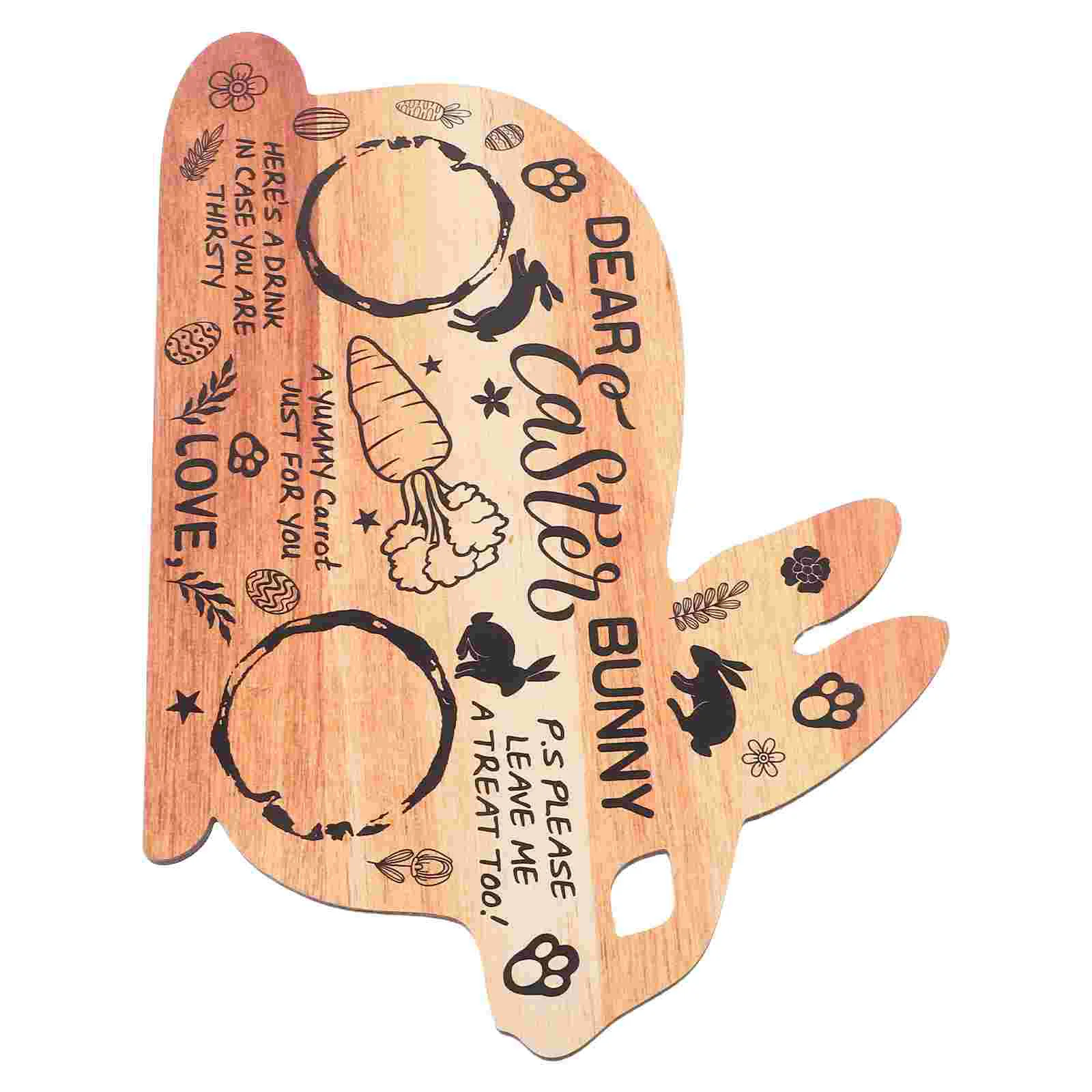 Cutlery Tray Easter Board Bunny Serving Wood Trays Cutting Chopping Rabbit Dishes 5