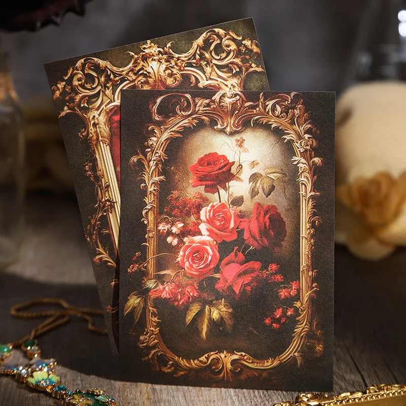 Mr. Paper 6 Style 30 Pcs/pack Light-paper Vintage Rose-themed Material Paper DIY Decoration Notebook Photo Frame