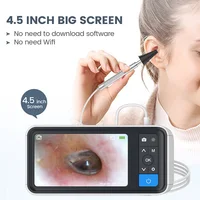 Digital Otoscope with 4.5 Inches 1080P 3.9mm Ear Camera with 6 LED Lights Ear Wax Removal Tool with 32GB Card For Child Adults 2