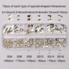 12 Grids Clear Mixed Sizes Nail Art Rhinestones Crystal 3D Glitter Non Hotfix Diamond Decoration Nail Parts Accessories 2