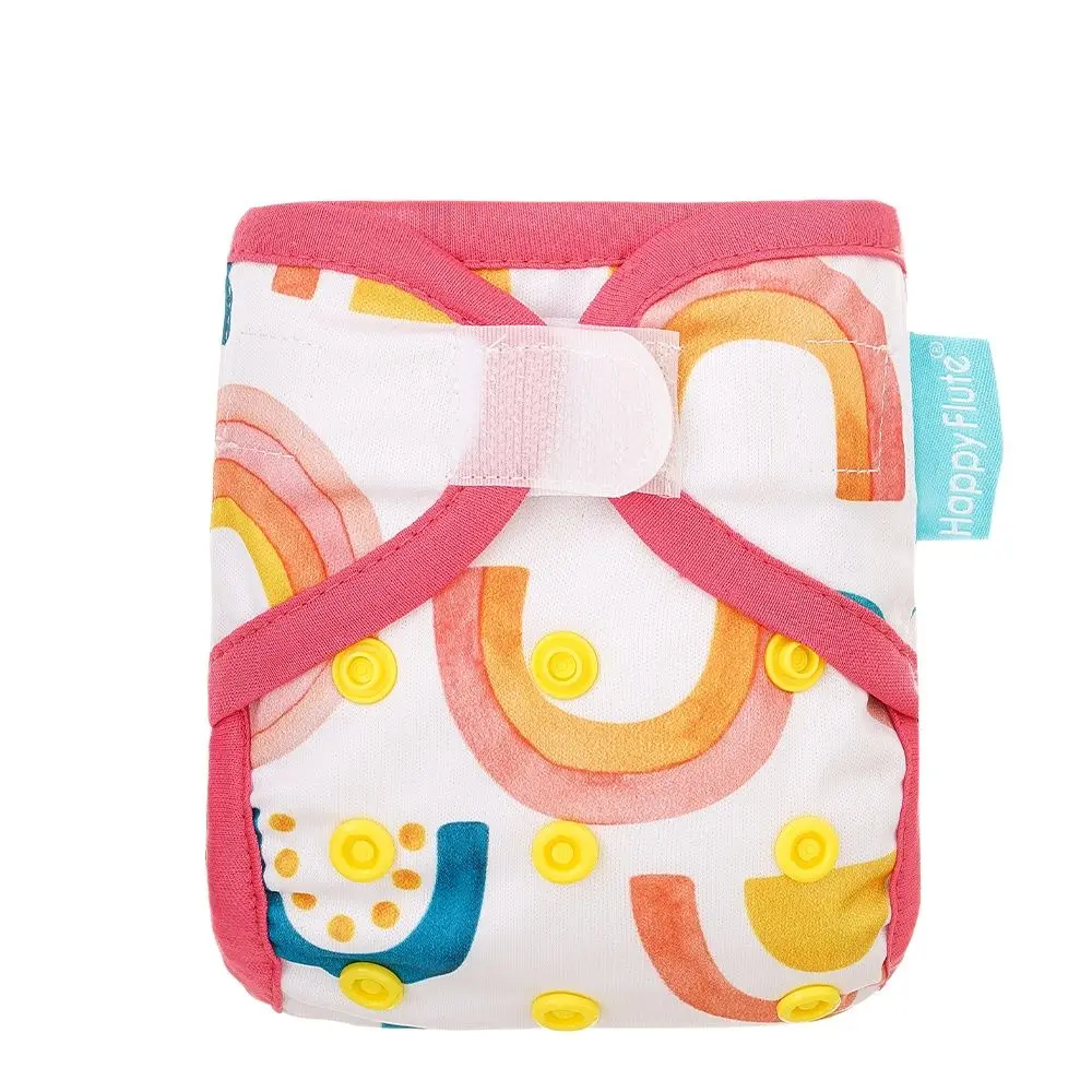 

Happy Flute Cloth Diaper Cover Minion Tiny Newborn Print Baby Nappys Cover, Cloth Nappy brands Cover 4pcs pack