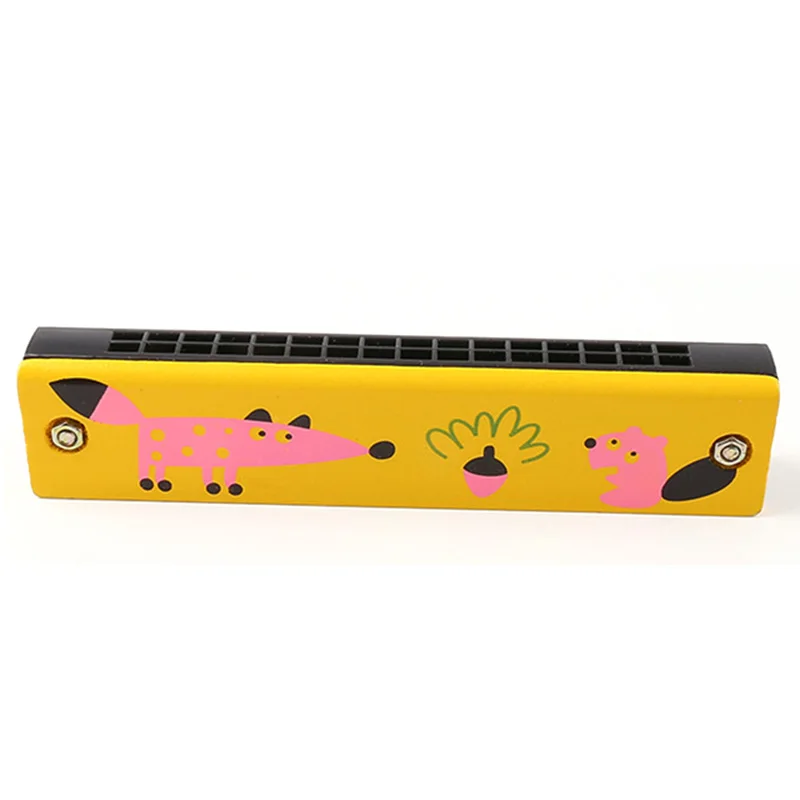 1/2/4PCS Holes Wooden Kids Harmonica