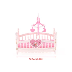 Dollhouse Miniature Cradle Crib Surround Bed Furniture - Bedroom Decor & Accessories (A6)