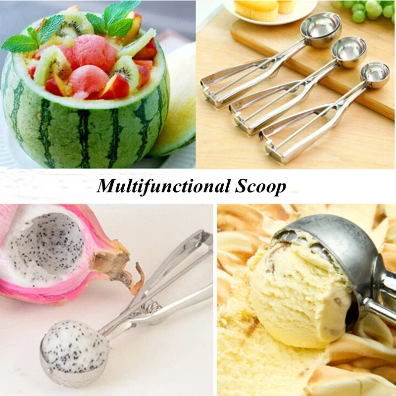 Multi-style Stainless Steel Ice Cream Scoop Ball Digger Handmade Ice Cube Mold Easy Demoulding Kitchen Accessories Tray Mold