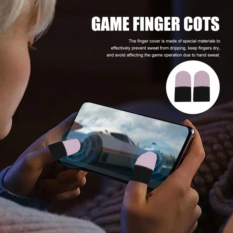 Finger Gloves For Game 2PCS Anti-Sweat Breathable Touchscreen Finger Sleeve Gamer Gloves For Mobile Phone Games Game Artifact