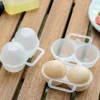 1/3PCS Portable Egg Storage Box 2 Grids Plastic Durable Egg Storage Container Save Space Refrigerator Egg Dispenser With Fixed 5