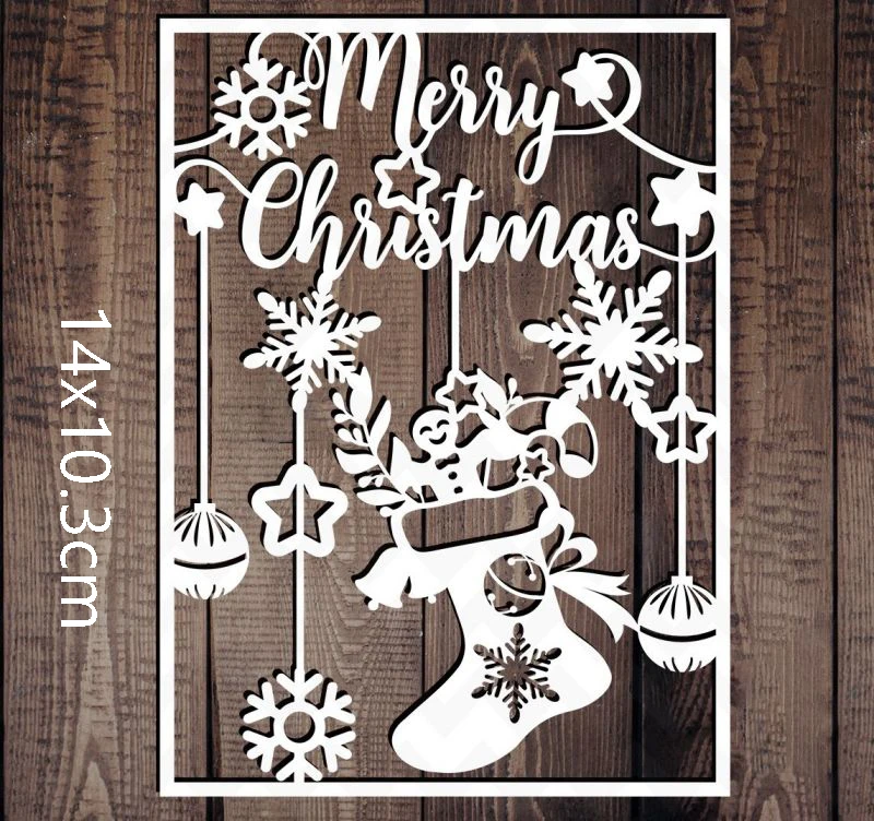 돼지 공예 금속 절단 다이 컷 다이 금형 크리스마스 휴일 시리즈 프레임 스크랩북 종이 공예 칼 금형 블레이드 펀치 스텐실