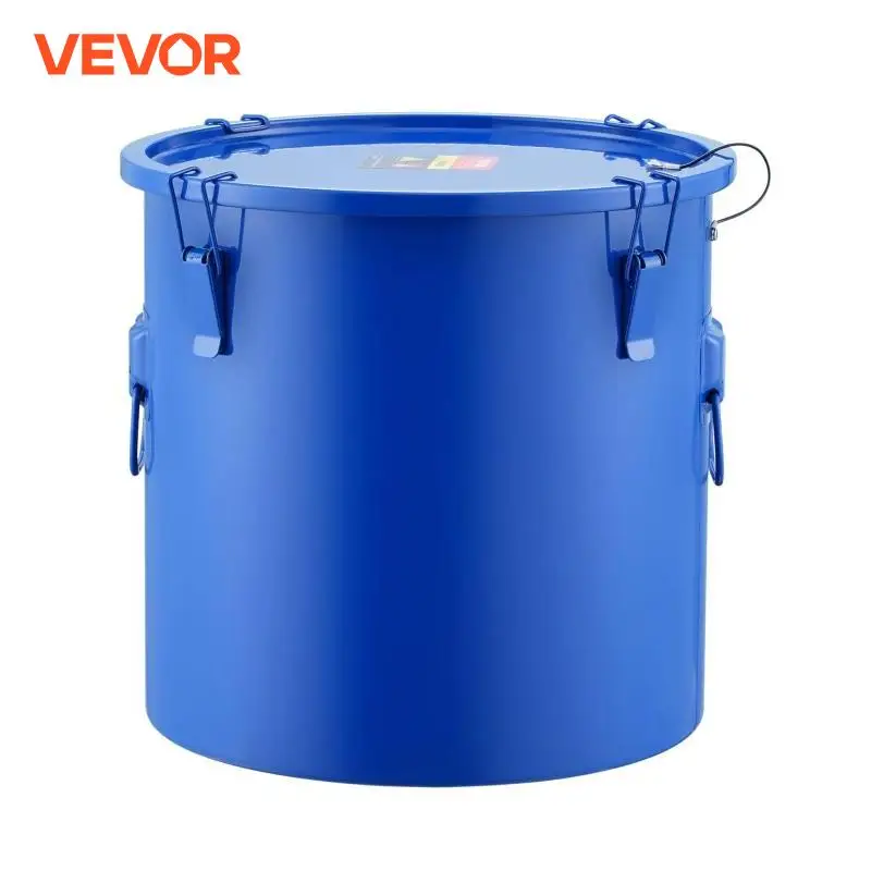 VEVOR Fryer Grease Bucket 8 Gal Oil Disposal Caddy Carbon Steel Fryer Oil Bucket With Rust-Proof Coating Transport Container