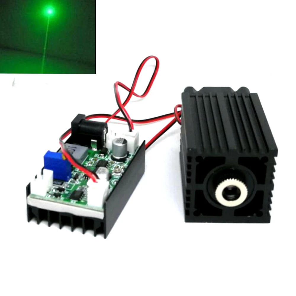

Зеленый лазерный диодный модуль 100 мВт нм фокусируемая головка точечные позиционирующие огни 12 в драйвер TTL