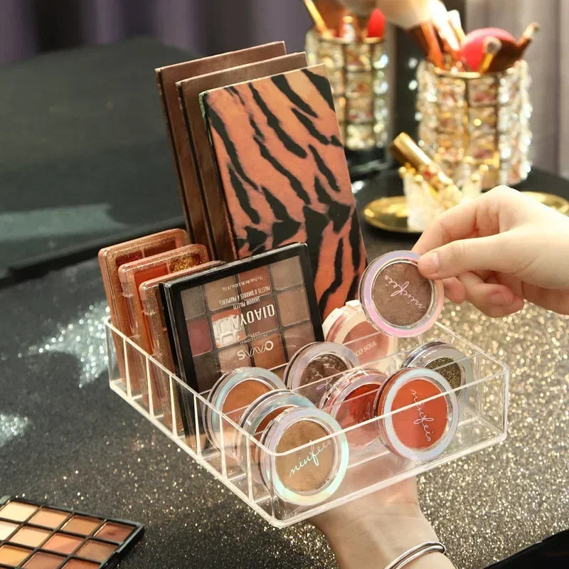 7 Layers Eyeshadow Palette Plastic Storage Box Cosmetics Organizer Lipstick Rack Transparent Makeup Organiser Lip Gloss Drawer 5