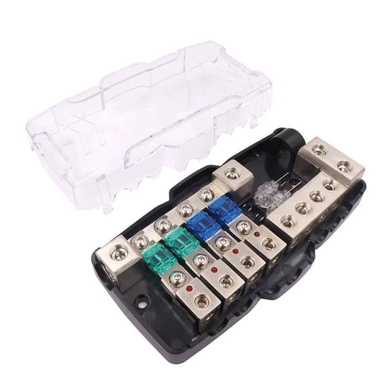 Zinc Alloy Nickel plated Fuse Holder Fuse Box Car Boat RV Power Splitting