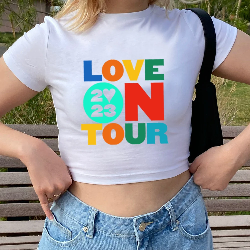 

Женская Винтажная Футболка Love on Tour, яркая футболка в стиле Харадзюку, 2023
