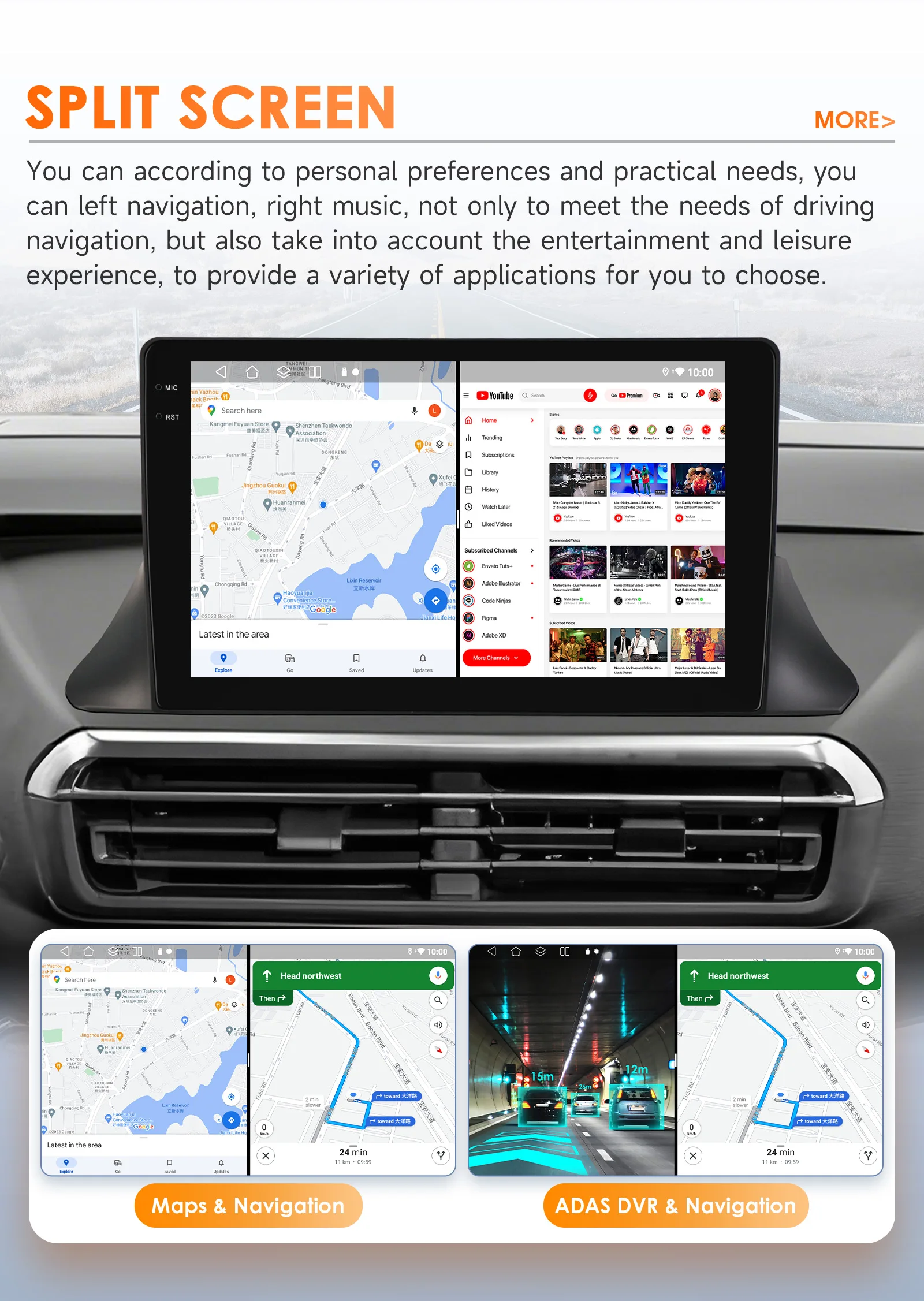 Hizpo 8G 128G 2Din Android 14 Autoradio für Fiat Scudo/Opel Vivaro/Citroen Jumpy/Toyota Proace/Peugeot Traveller/Expert Carplay – Detail 39