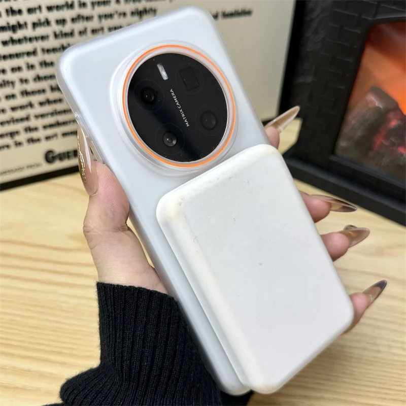 Translucent Frosted Barcode Phone Case with MagSafe Compatibility
