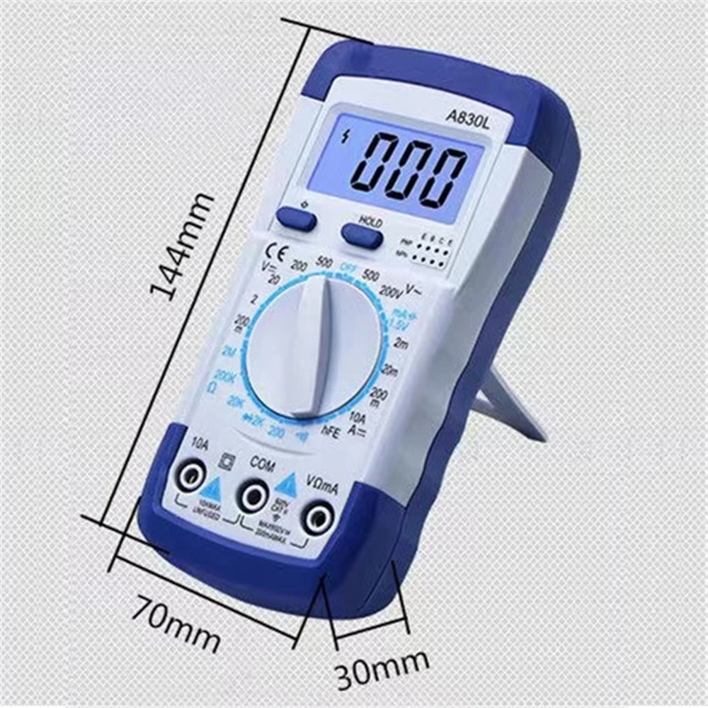 Digital Multimeter Handheld Digital Display Multi-meter AC / DC Voltmeter Ammeter Ohm Resistance Diode Triode Tester LCD Backlight Data Retention