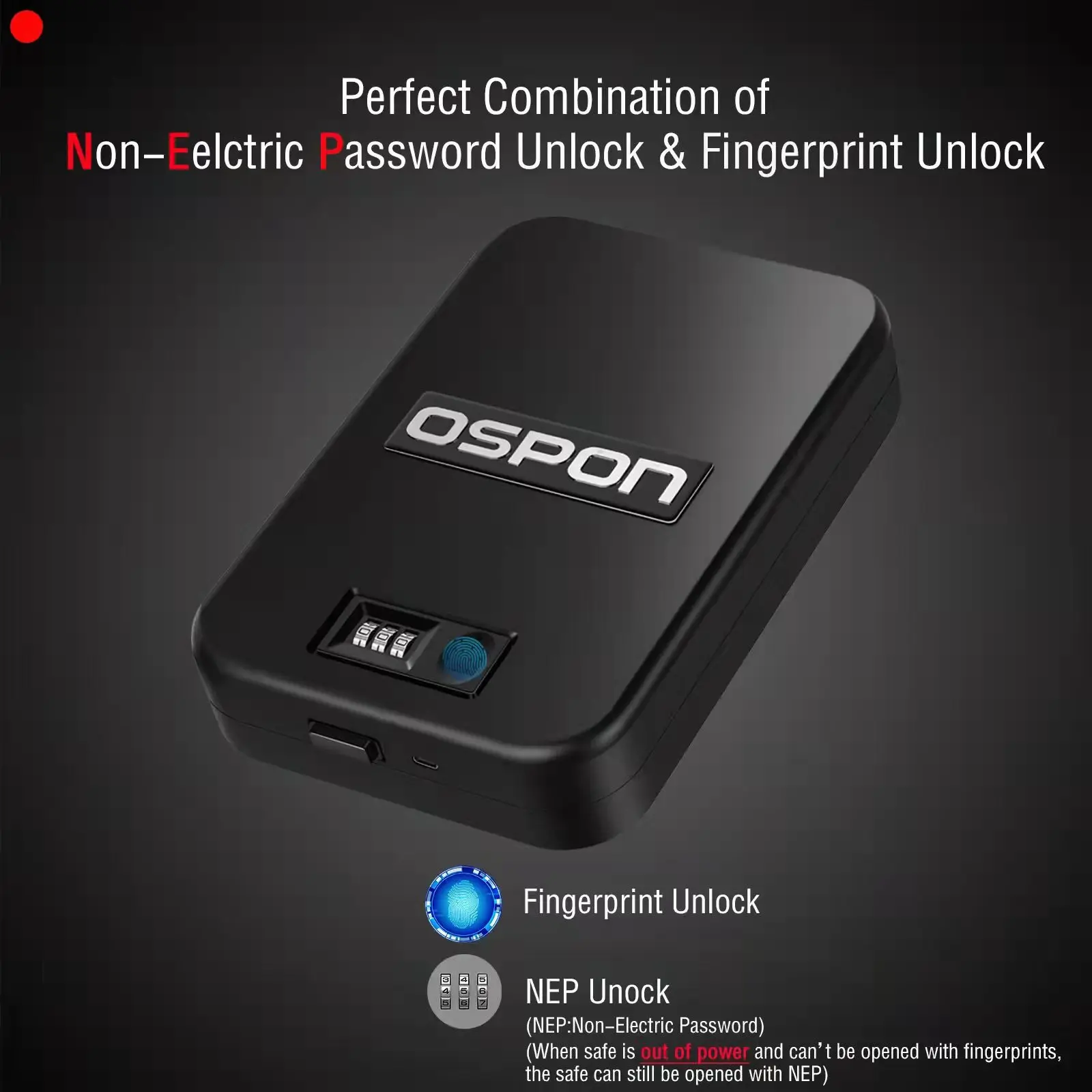 VEVOR Coffre-fort De Pistolet Empreinte Digitale En Acier Coffre Fort Pour Armes A Feu Biometrique Avec 2 Cles 88924273