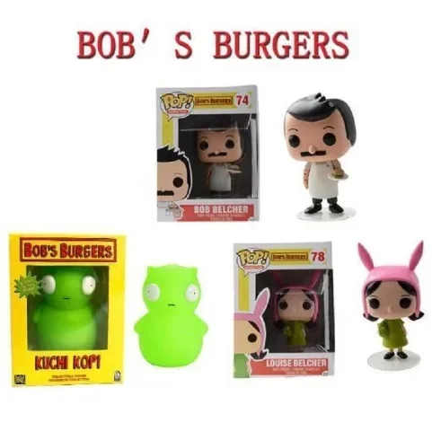 Funko Pop Hamburger Di Bob #78 Bambole In Vinile Carine Di Louise 74 # Bob Kuchi Kopi Modello Di Figura Luminosa Giocattoli Per Regalo Di Compleanno P