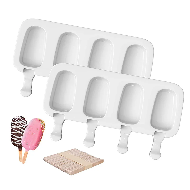 

4 Cell Silicone Mold Ice Cream Mold Ice Tray Mold Popsicle Mold DIY Ice Cream Mould Ice Pop Maker Mould Ice Cube Tray Ice Mold
