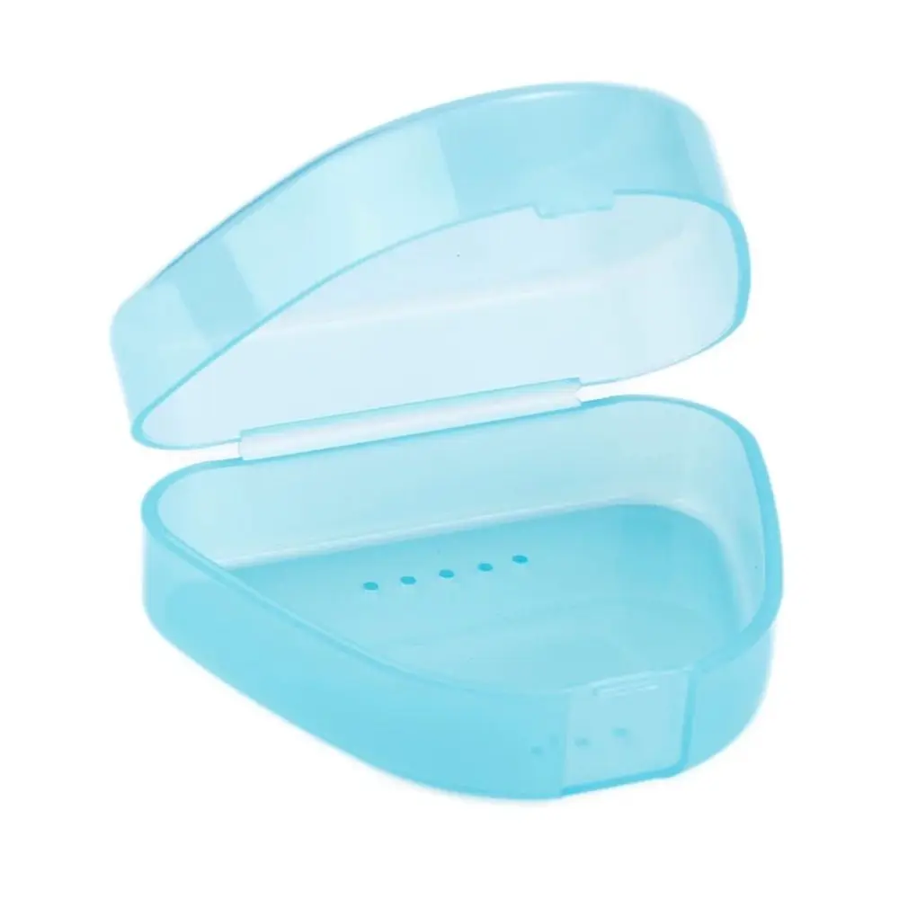 High Quality Artificial Tooth Organizer Snap-fit Catch Denture Bath Box Solid Color Keep Dry False Teeth Storage Box