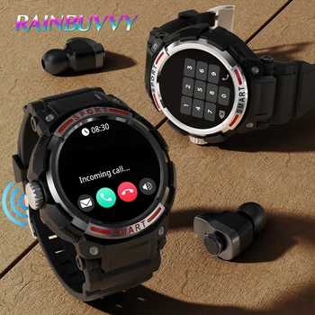 Rainbuvvvy GT100 스마트 워치 TWS BT 헤드셋, NFC 50 일, 매우 긴 샌드비 100 + 스포츠 모드, 듀얼 통화 시계