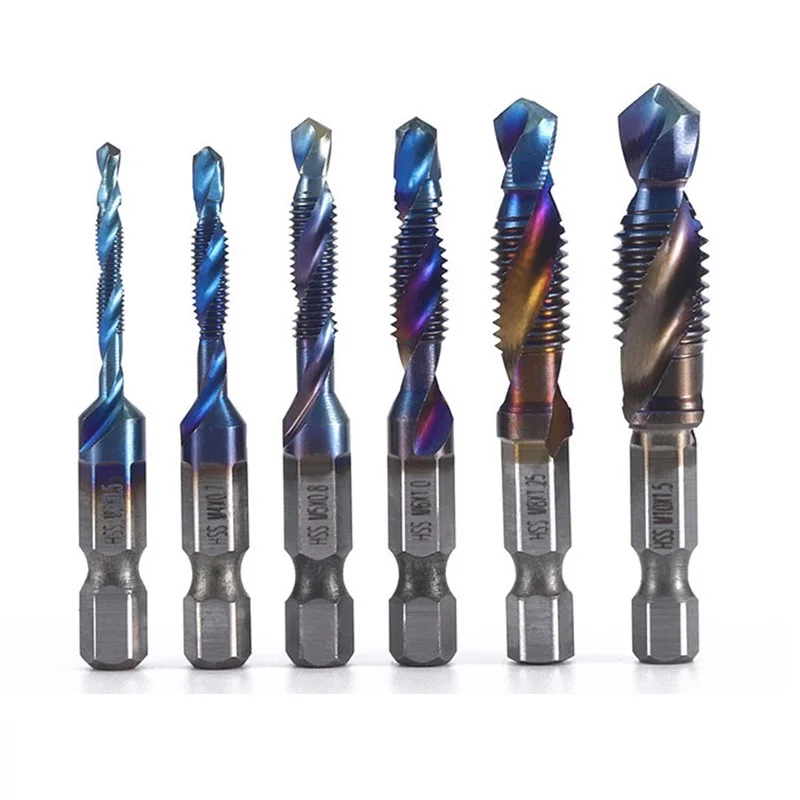 best low angle block plane Titanium Plated Hex Shank HSS Screw Thread Metric Tap Drill Bits Machine Compound Hand Tools M3 M4 M5 M6 M8 M10 Tap Drill best electric hand planer Hand Tools