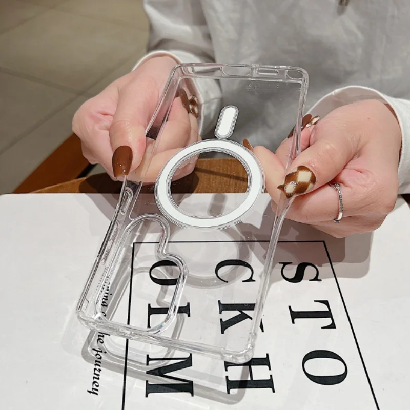 Magsafe Magnetic Case For Samsung Galaxy S25 S24 S23 S22 S21 FE Plus Ultra A16 A36 A56 A26 S25 edge 5G Shockproof Clear Cover 5