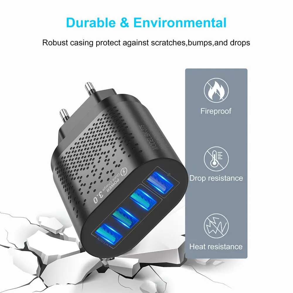 4 USB Ʈ   5V 3A  , EU ̱ ÷, ޴  , ޴ ׼