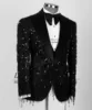 Glitter Sequin Groom Wedding Tuxedo Peaked Lapel Men Suit 3 Pieces Sets Dinner Party Male Prom Blazers Customized Coustome Homme 4
