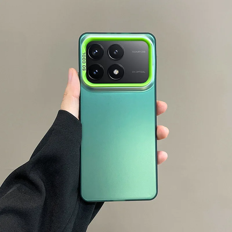 Luxury Laser Metallic Aurora Skin Matte Phone Case - Shockproof Back Cover