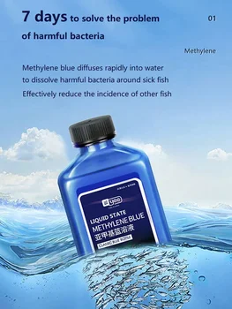 235ML Methylene Blue Solution Ornamental Fish for Aquarium Removal of White Spots and Fish Disease Medicine Koi Goldfish Betta 1