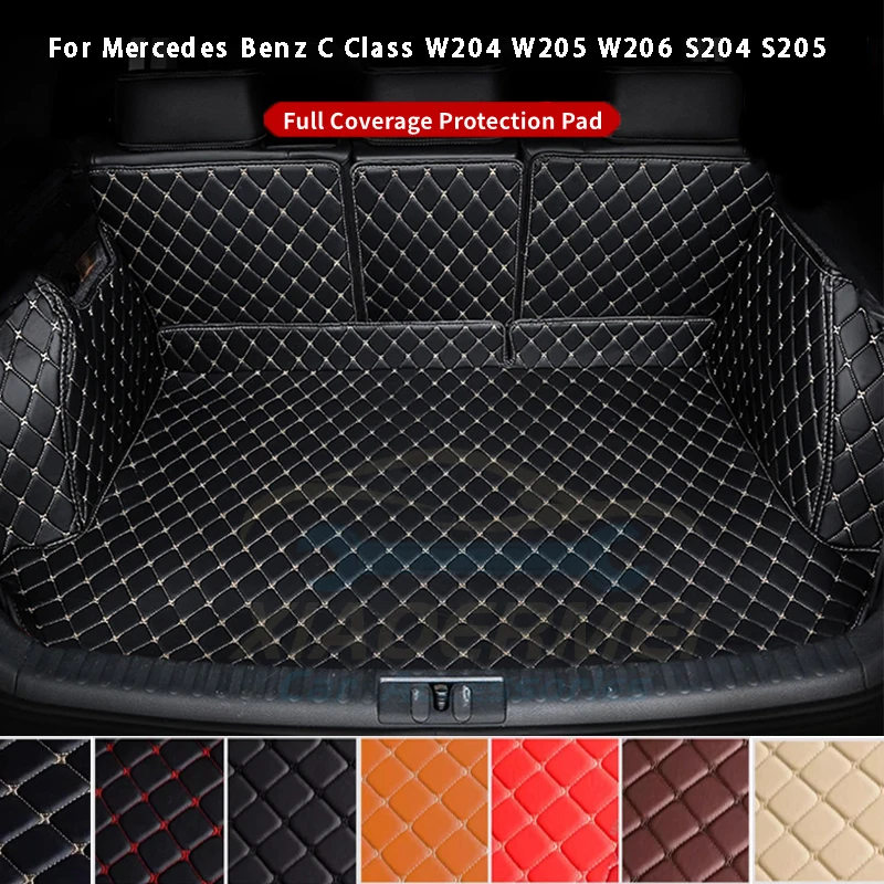 Leather-Rear-Trunk-Mat-For-Mercedes-Benz-C-Class-W204-W205-W206-S204 ...