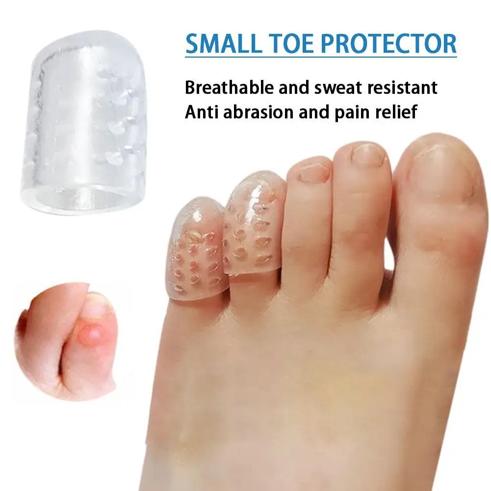 10pcs Toe Protector Thumb Care Silicone Soft Breathable Foot Corns Blisters Toe Cap Cover Finger Protection Relief Pains pexmen 10pcs waterproof anti wear shoes sticker high heel pads foot care protection prevent blister bandages