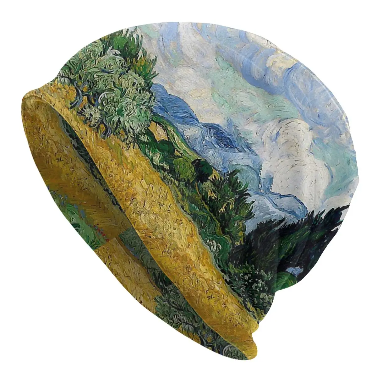 

Field With Cypresses Vincent Van Gogh Post-Impressionist Painter Washed Thin Bonnet Cycling Casual Beanies Protection Men Hats