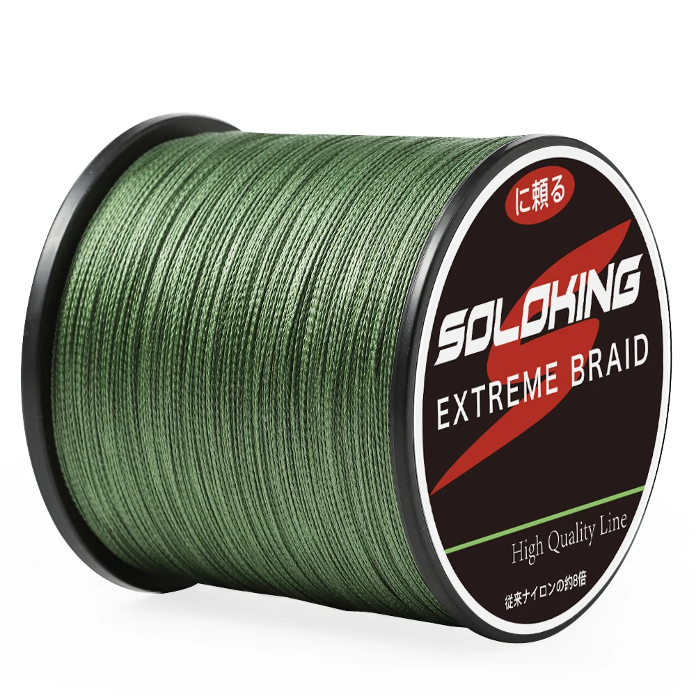 Ligne de pêche tressée japonaise PE multifilament 300m 500m 1000m haute résistance 10-80LB anti-abrasion