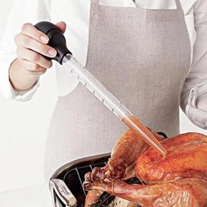 

Turkey Grease Dropper Chicken BBQ Food Transparent Tube 30Ml 29.5Cm Kitchen Cooking Gadget